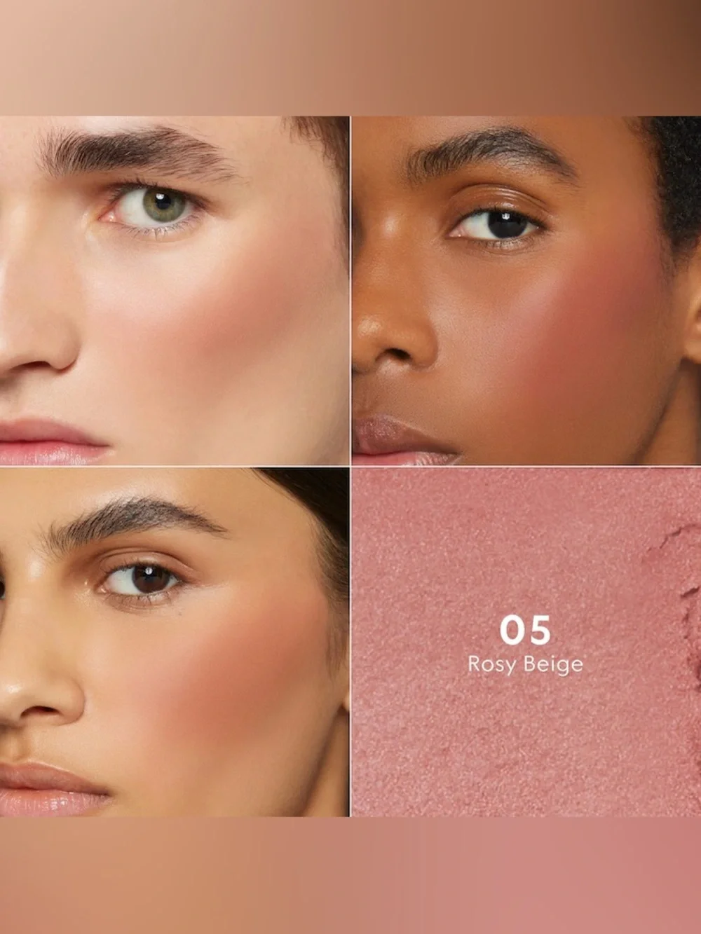 New Gucci Luminous Matte Powder Blush 05 Rosy Beige